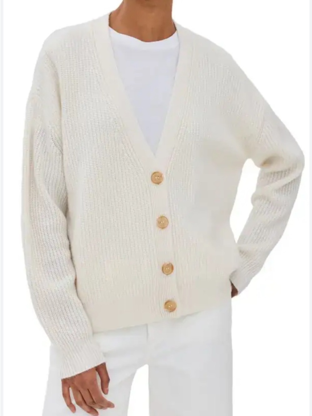 Jenni Kayne Alpaca Wool Cocoon Cardigan‎ Ivory XXS